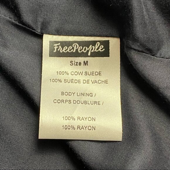 FREE PEOPLE Navy SUEDE Zip Dress / Tunic Top M - Picture 11 of 11